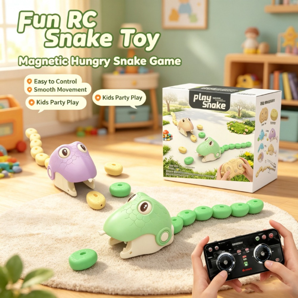 Remote Control Toys - Afstandsbestuurbaar Gierige Slang Magnetisch Zuigspeelgoed voor