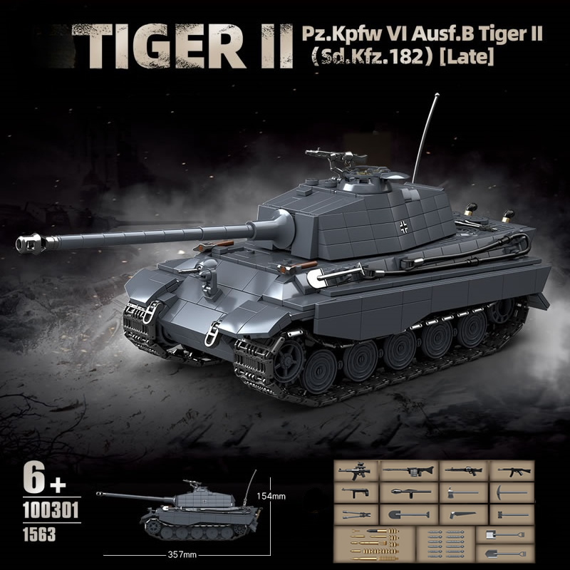 Lego Compatible Military Tank - WW2 Militaire De Koning Tijger Zware