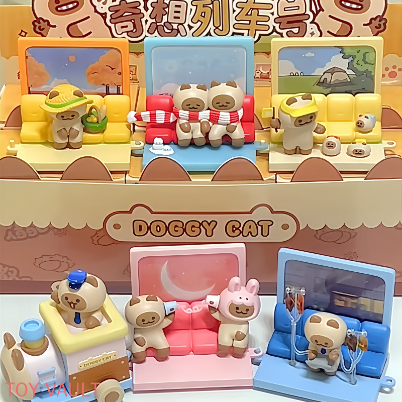 Anime Action Figure Blind Box - Originele Kkv Doggy Cat Fantasy Train