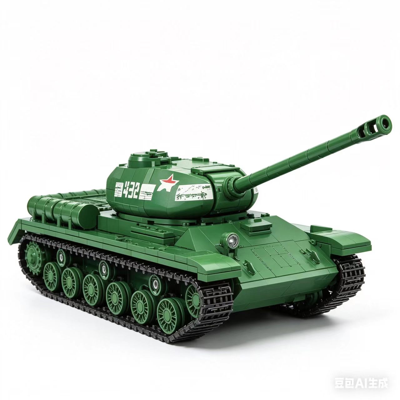 Lego Compatible Military Tank - 12GO97007 T34-85 Middelgrote tankbouwset - Moeilijk