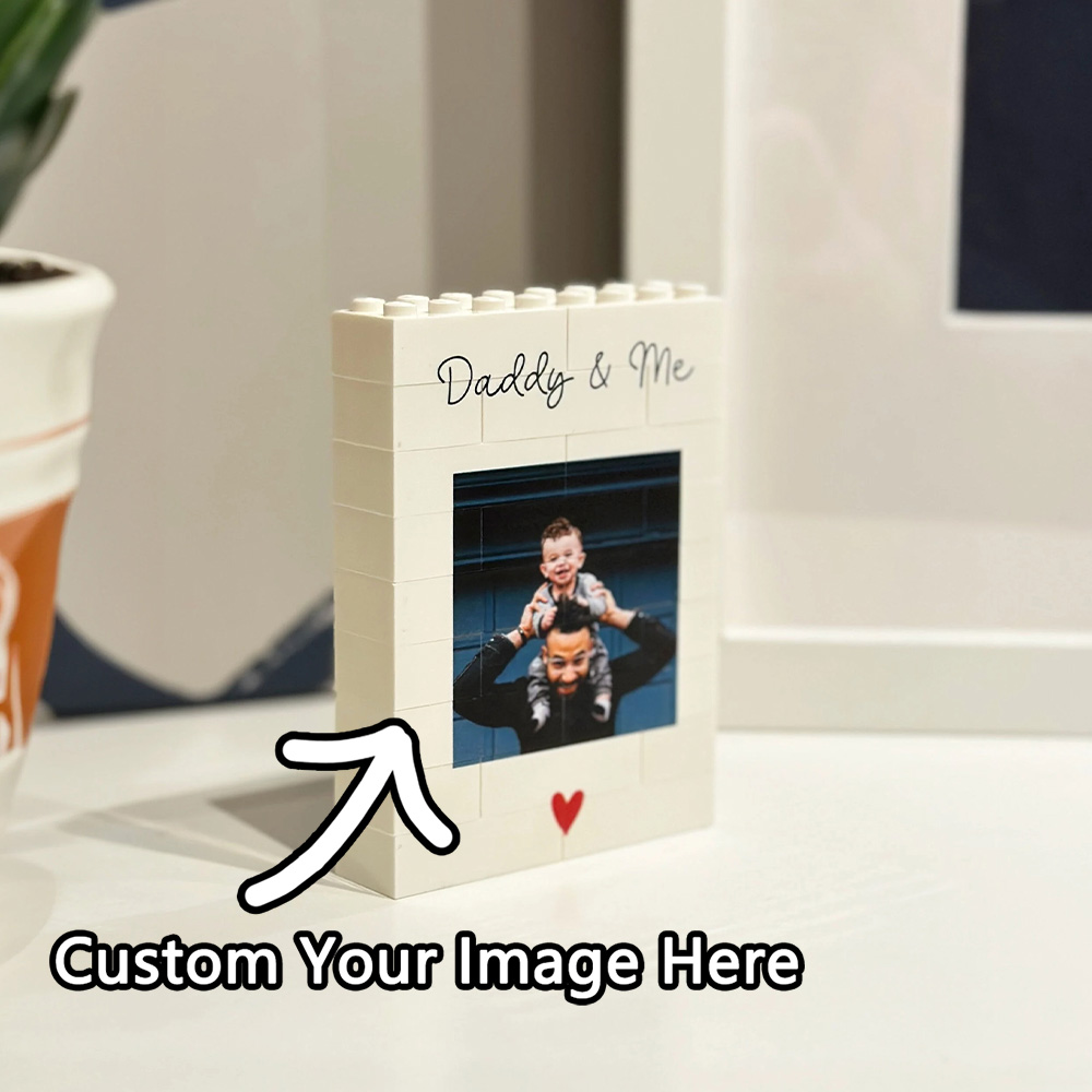 Building Blocks - Gepersonaliseerde papa & mij bouwsteen fotocadeau,