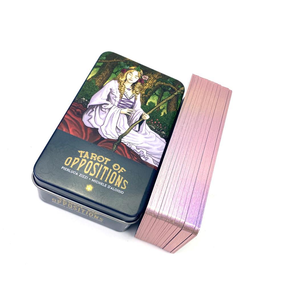 Tarot Cards Deck With Guidebook - Tarot Of Oppositions Cards Pink Gilded