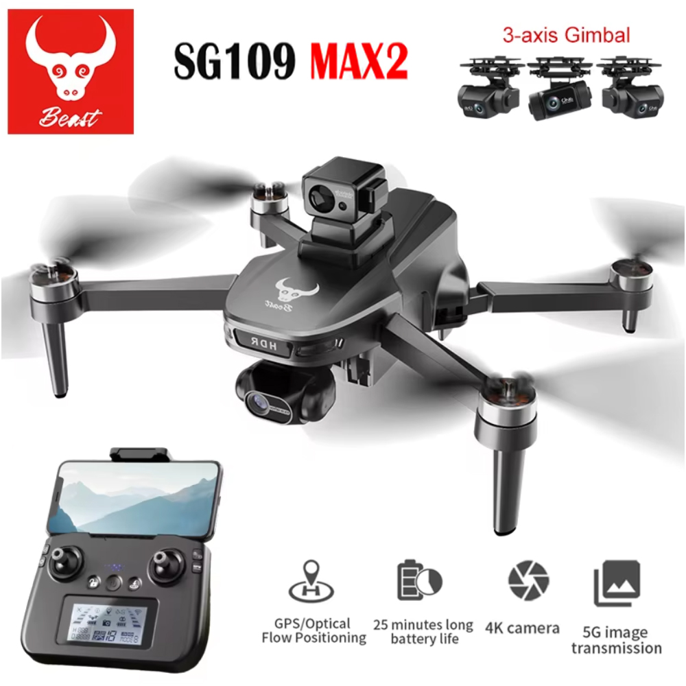 Fpv Brushless Rc Drone 4K - SG109 MAX2 Professionele FPV 8K Camera