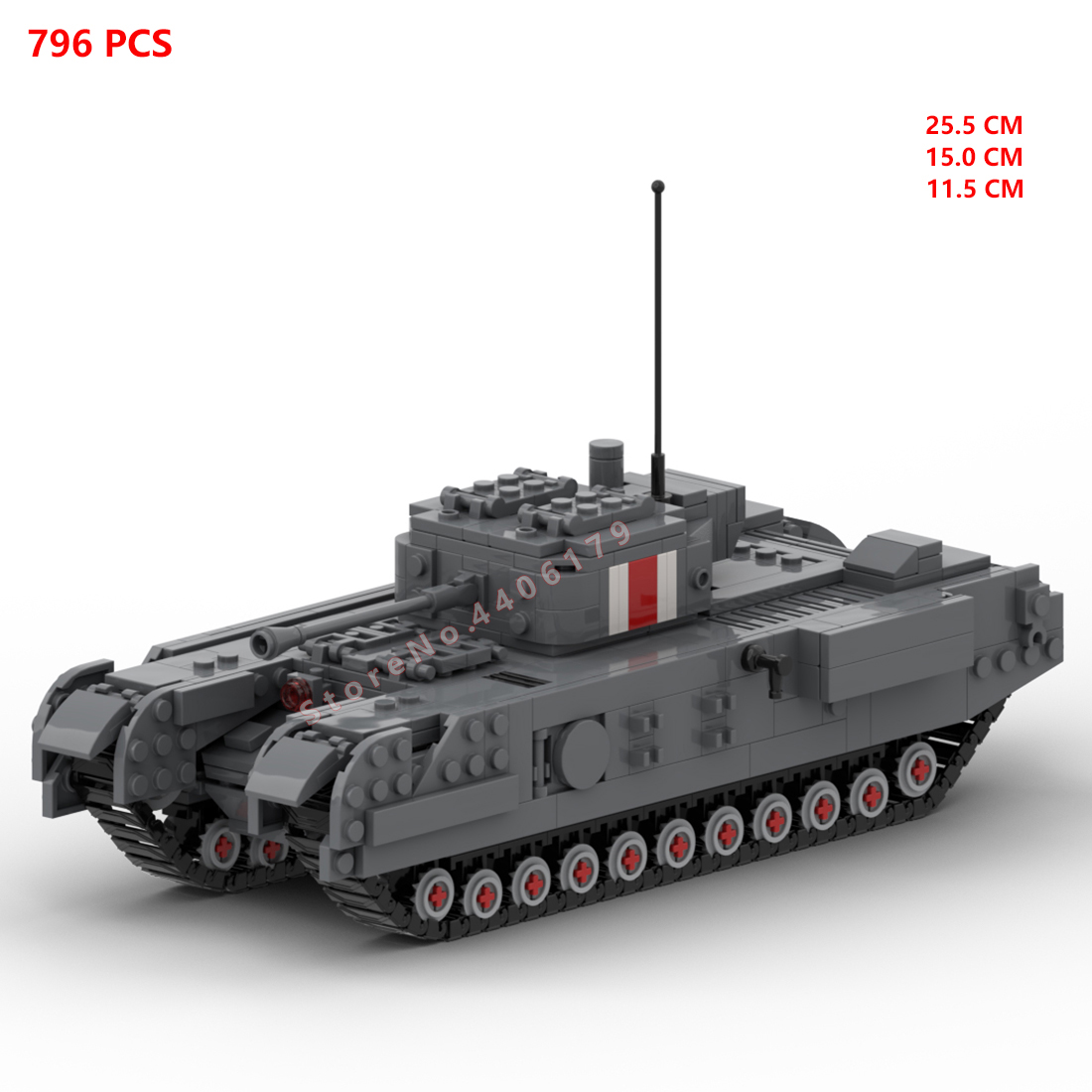 Lego Compatible Military Tank - Hot Militaire Wwii Uk Army Churchill