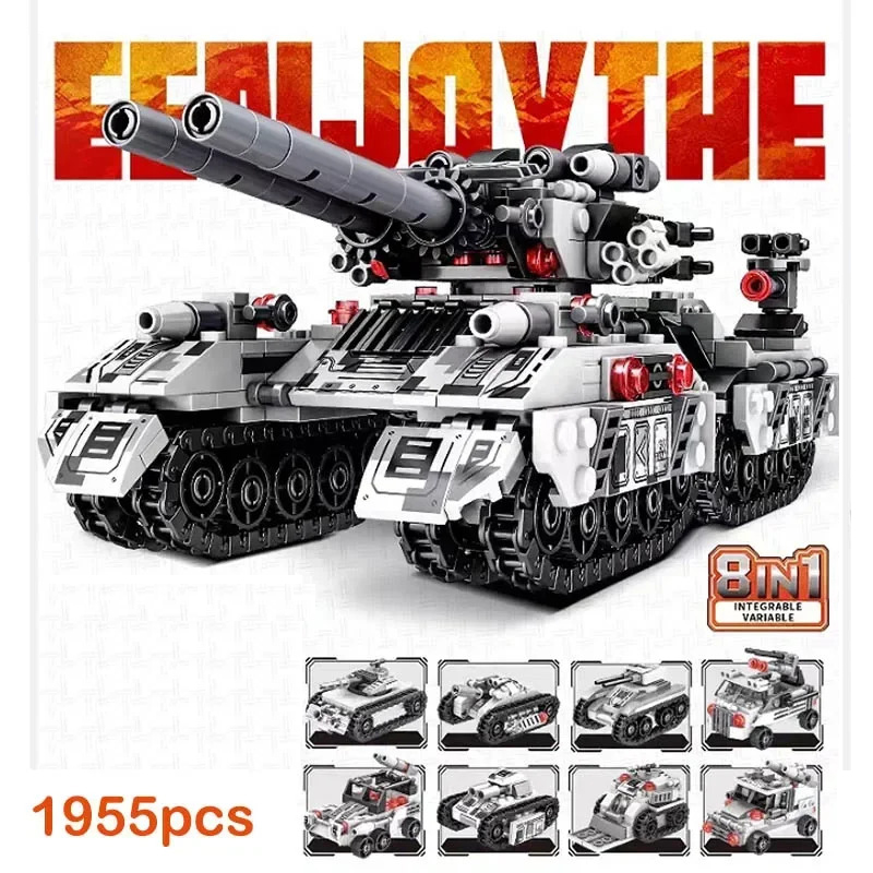 Lego Compatible Military Tank - 2026 WW2 Militair Voertuig Tank 8in1
