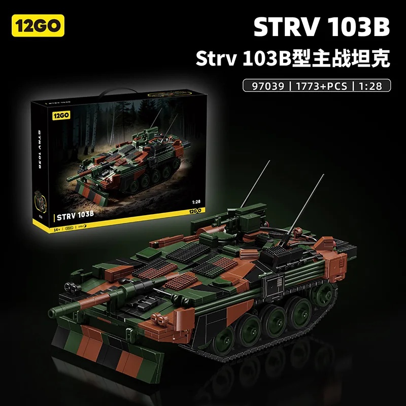 Zweedse STRV103B Tank Militair - Lego Compatible Military Tank recensie en prijs