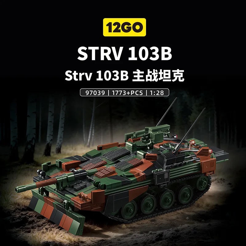 Zweedse STRV103B Tank Militair - Lego Compatible Military Tank recensie en prijs