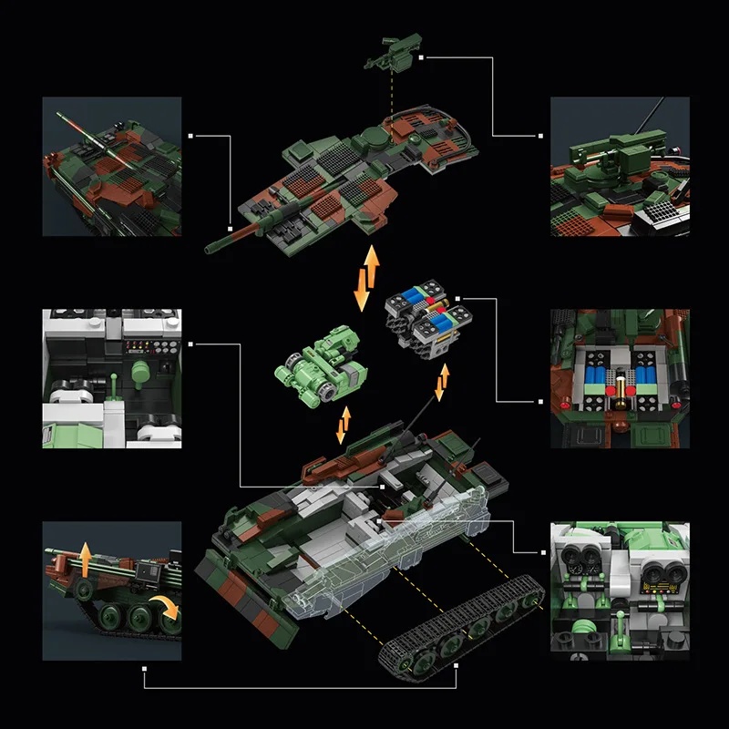 Zweedse STRV103B Tank Militair - Lego Compatible Military Tank recensie en prijs