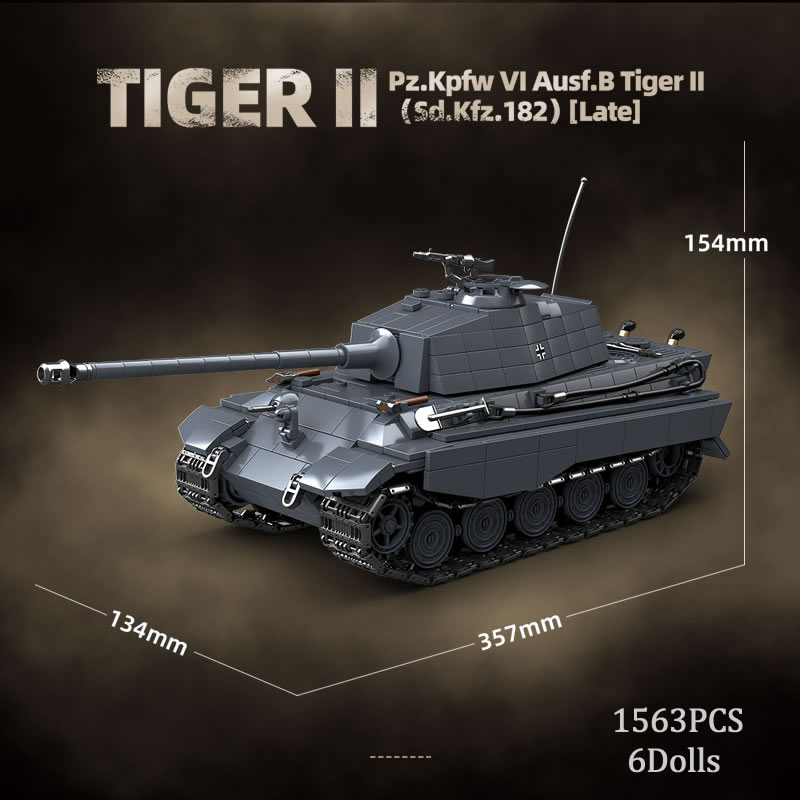 WW2 Militaire De Koning Tijger - Lego Compatible Military Tank recensie en prijs