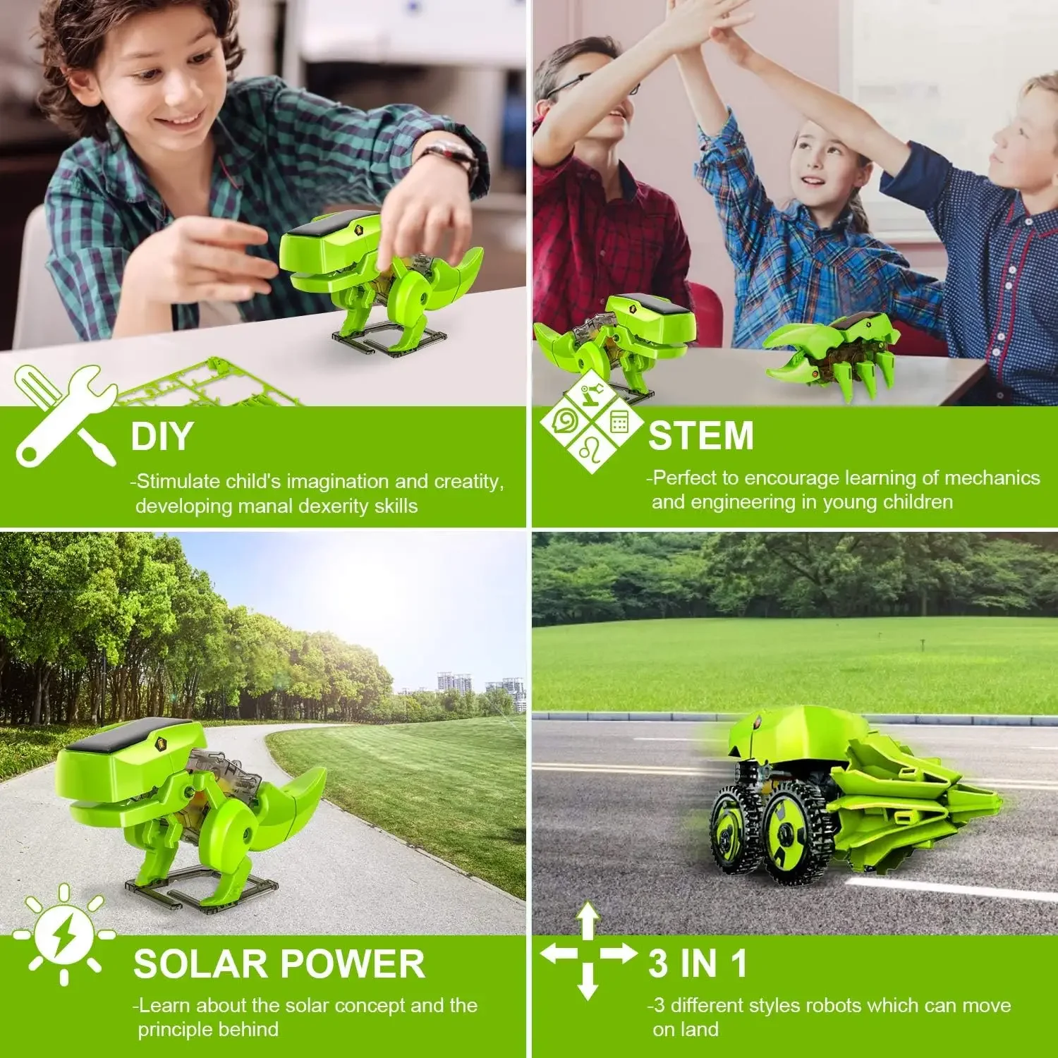 Assembleren Solar Robot Kit 3  - Stem Solar Robot Kit For Kids recensie en prijs