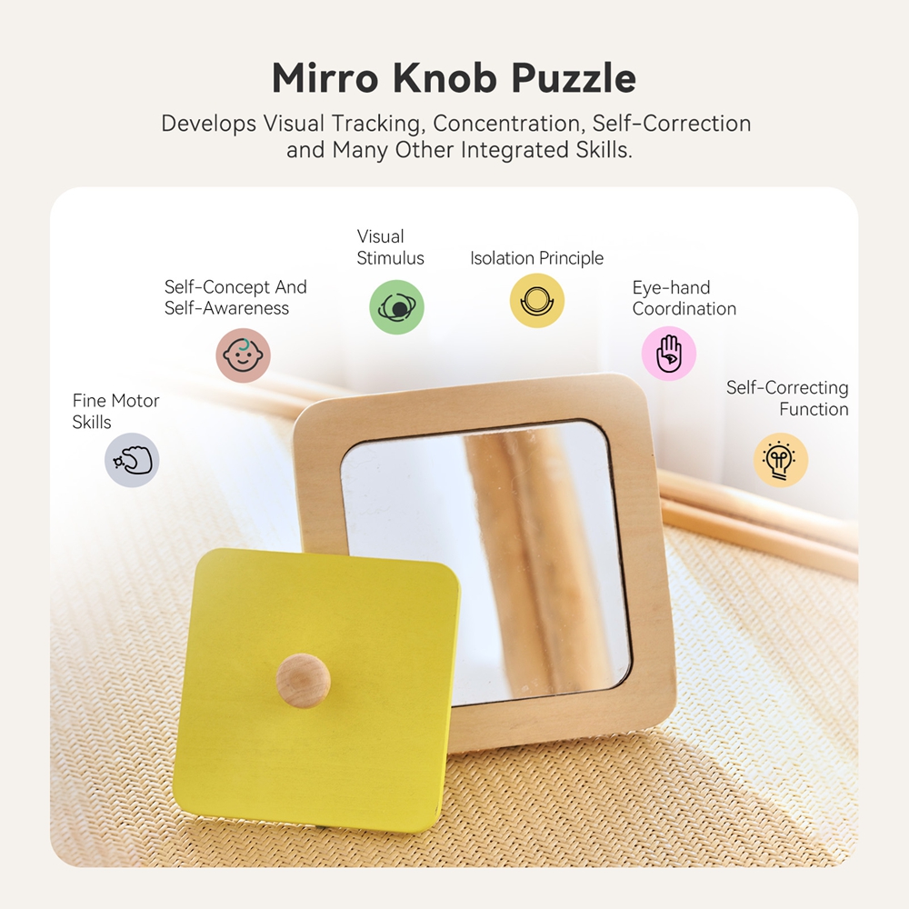Montessori Houten Spiegelpuzze - Montessori Wooden Busy Board Toddler recensie en prijs