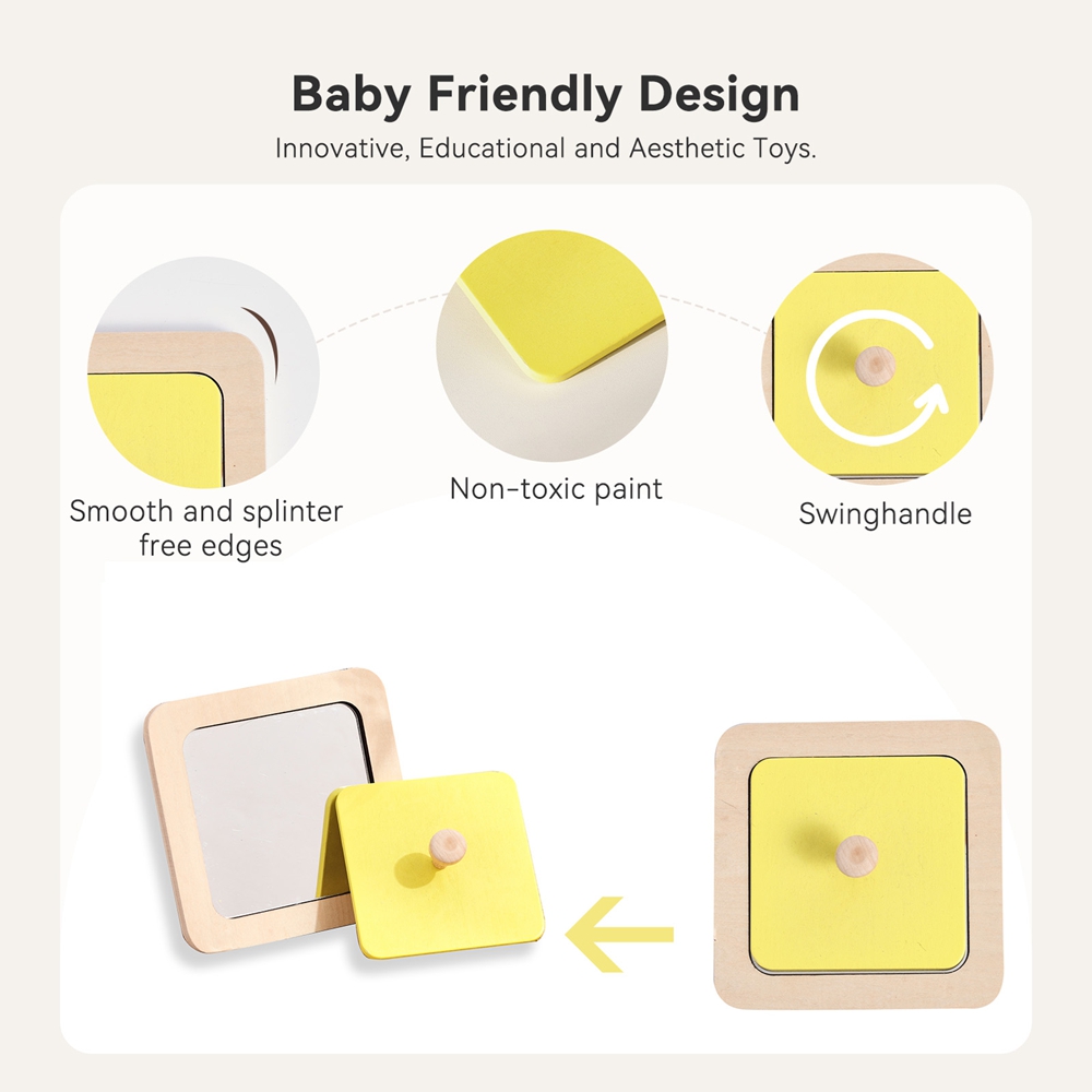 Montessori Houten Spiegelpuzze - Montessori Wooden Busy Board Toddler recensie en prijs