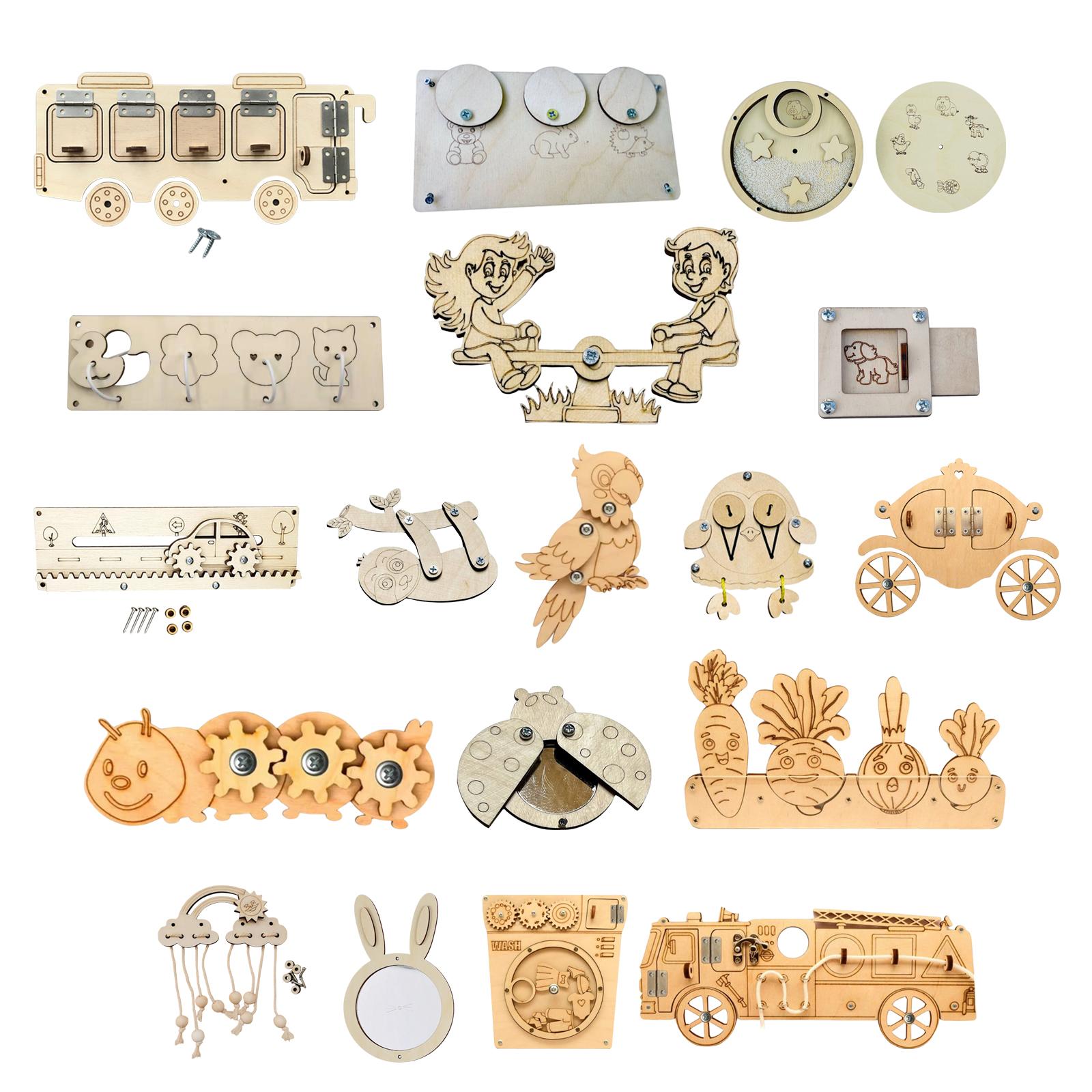 Houten Busy Board Onderdelen M - Montessori Wooden Busy Board Toddler recensie en prijs