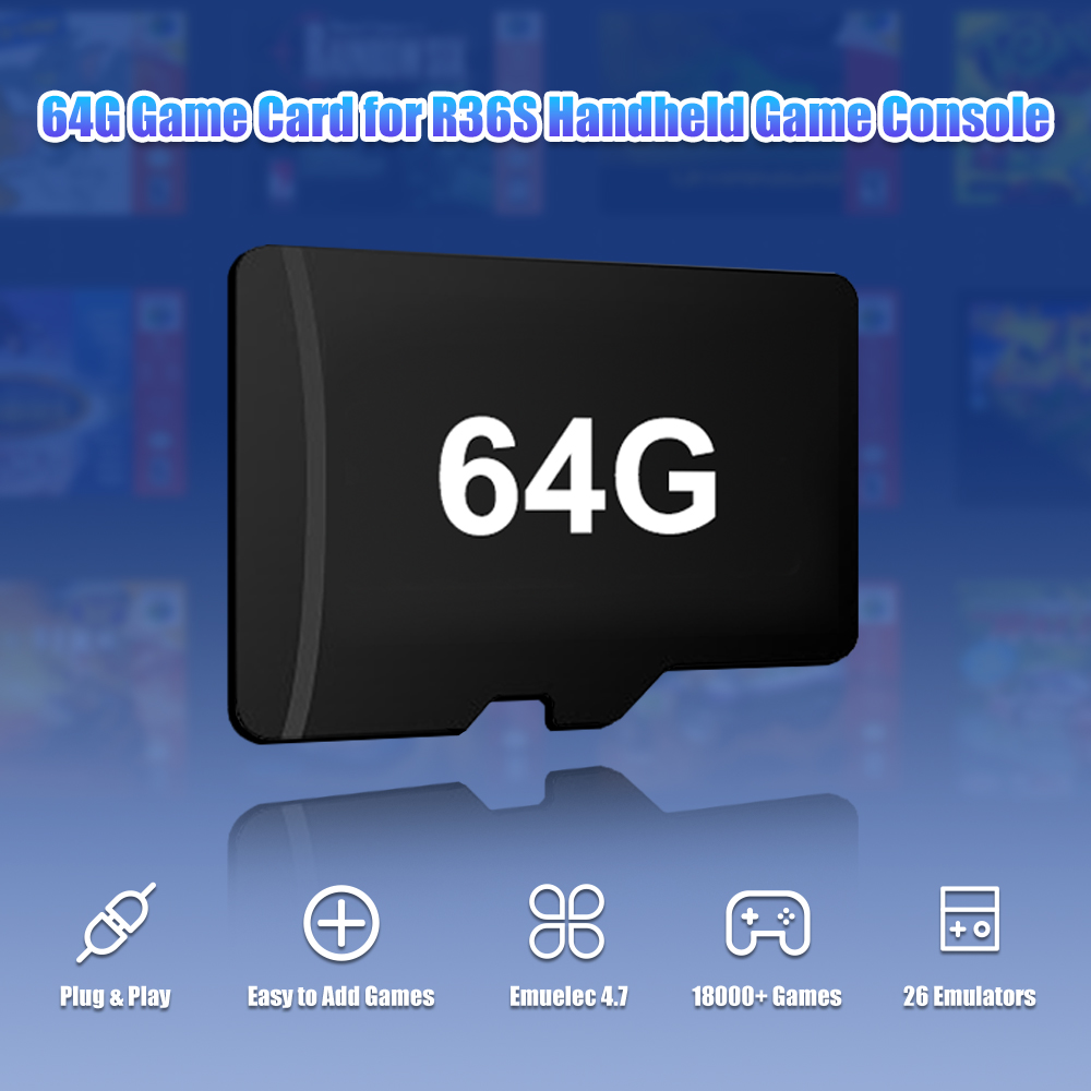 64G Game TF-kaart voor R36S Vi - Retro Handheld Game Console R36S recensie en prijs