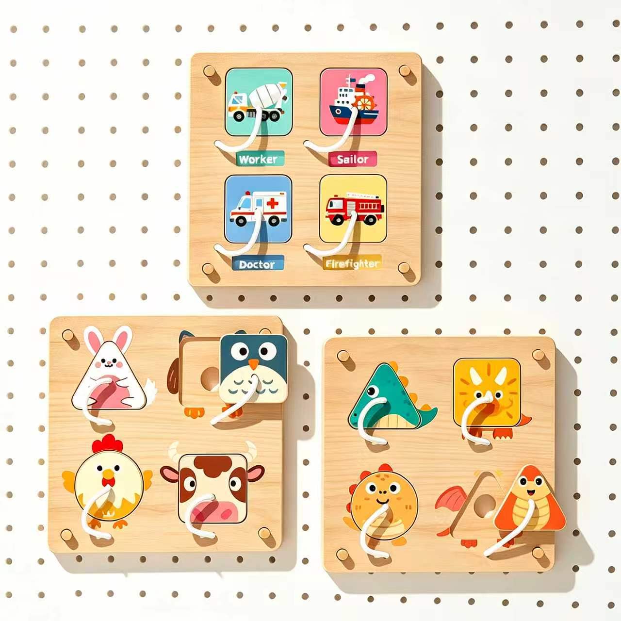 Montessori Houten Drukke Bord  - Montessori Wooden Busy Board Toddler recensie en prijs