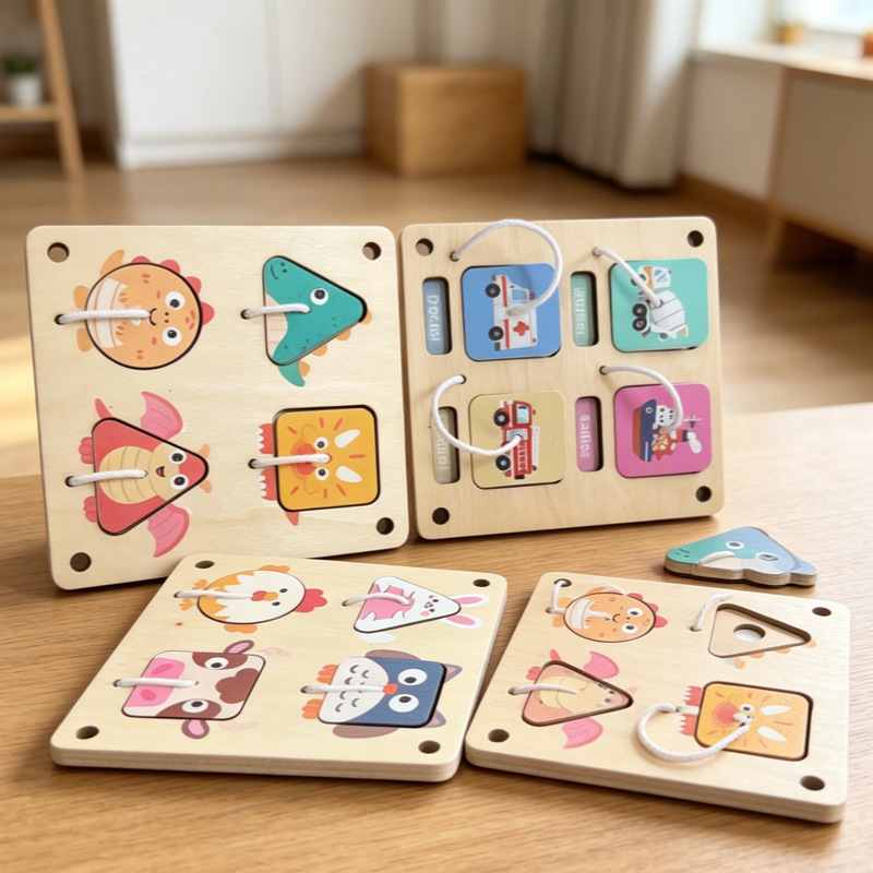 Montessori Houten Drukke Bord  - Montessori Wooden Busy Board Toddler recensie en prijs