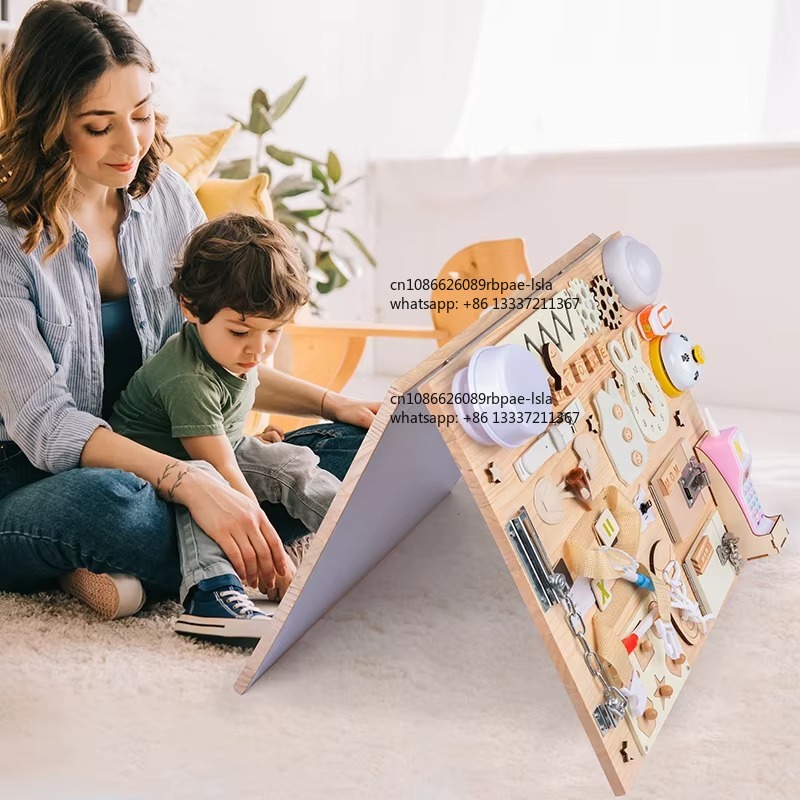 Montessori Drukke Bord Houten  - Montessori Wooden Busy Board Toddler recensie en prijs
