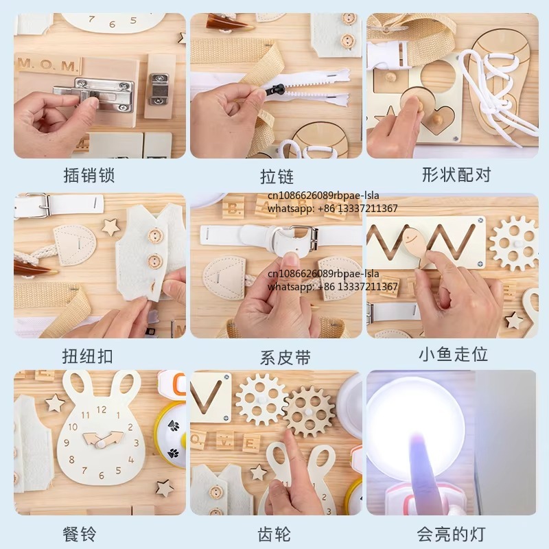 Montessori Drukke Bord Houten  - Montessori Wooden Busy Board Toddler recensie en prijs