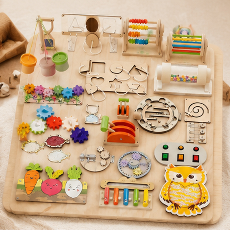 Premium Montessori Drukke Bord - Montessori Wooden Busy Board Toddler recensie en prijs